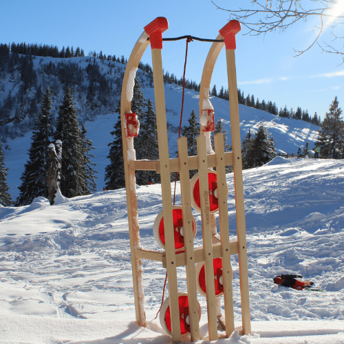 Davoser Holzschlitten Rodelausflug